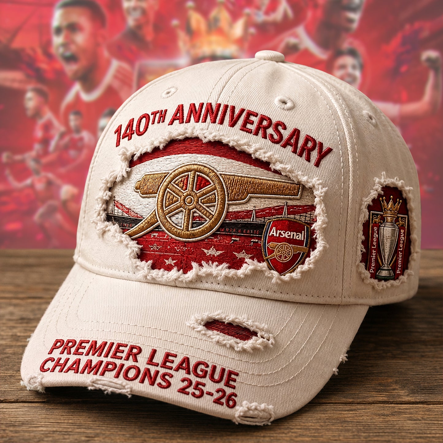 Arsenal Premier League Champions 25/26 Denim Classic Cap
