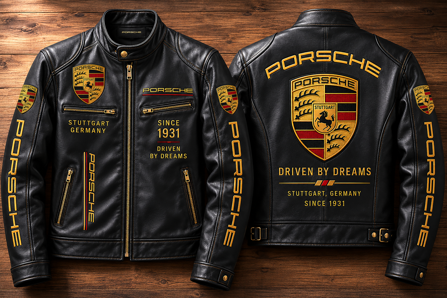 Pors Since 1931 Vintage Collar Leather Jacket
