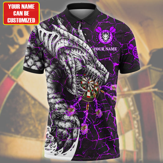 Personalized Name Purple Dragon Darts All Over Printed Unisex Shirt Q200808