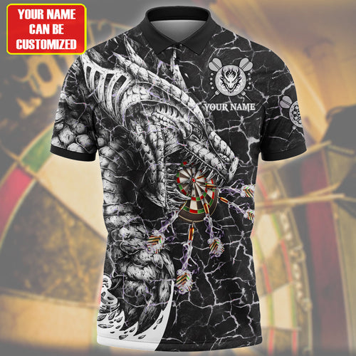 Personalized Name Black Dragon Darts All Over Printed Unisex Shirt Q200808
