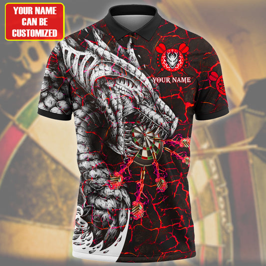 Personalized Name Red Dragon Darts All Over Printed Unisex Shirt Q200808