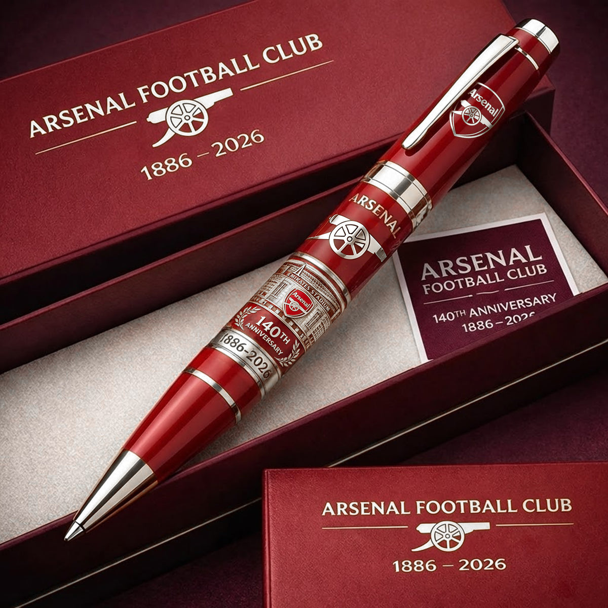 Arsenal FC 140th Anniversary Edition Ballpoint Pen V3 (1886- 2026)