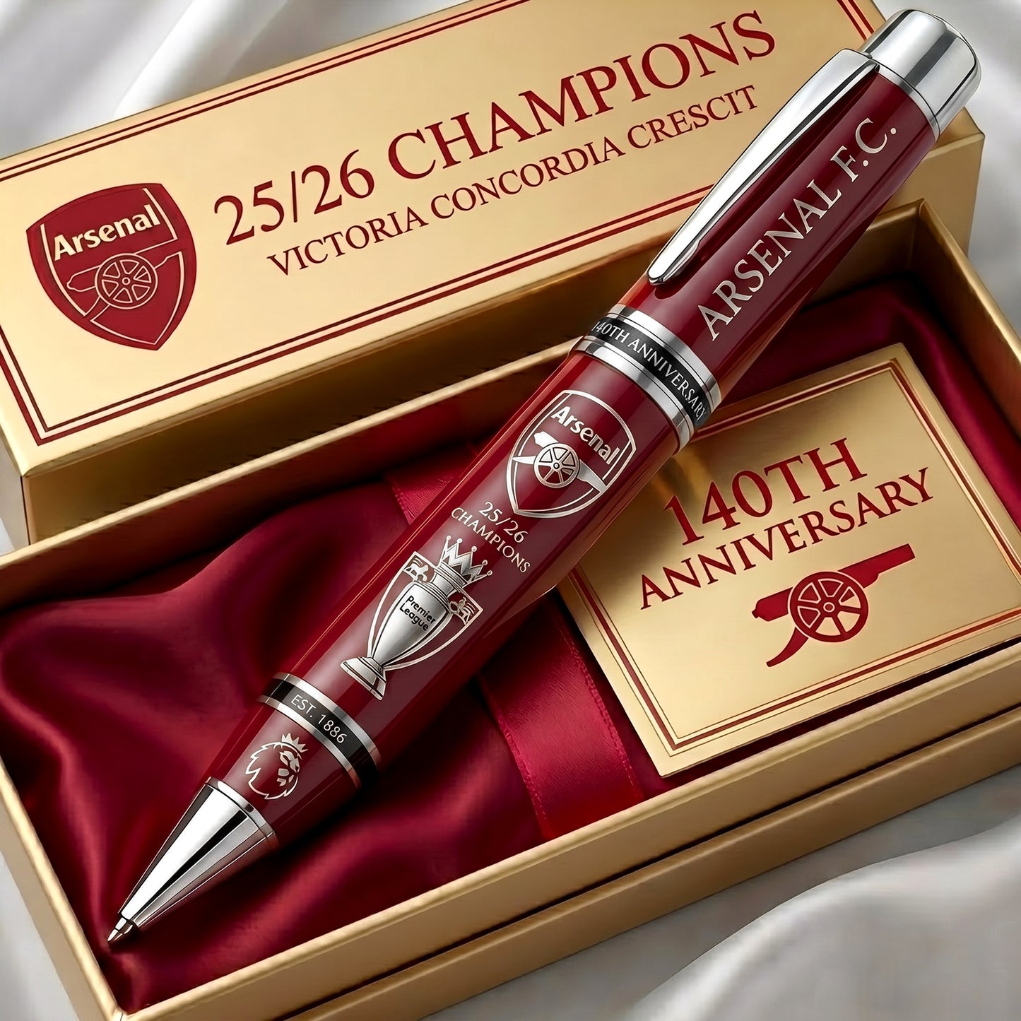 Arsenal FC Champions 25/26 Edition Ballpoint Pen (1886- 2026)