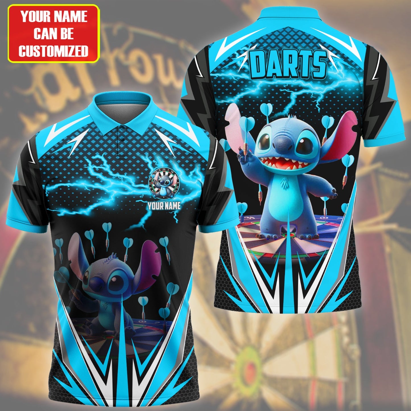 Personalized Name St Darts Q7 Teal Version All Over Printed Unisex Shirt Q210508