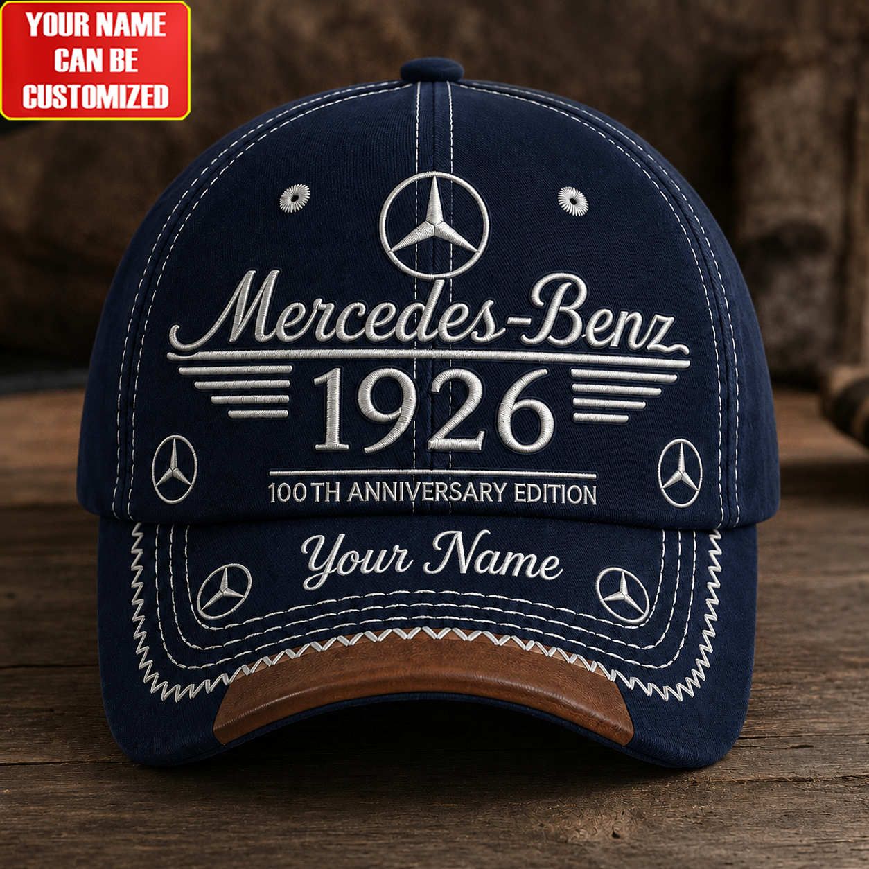 Personalized Merc 100TH Anniversary Vintage Oldschool Classic Cap