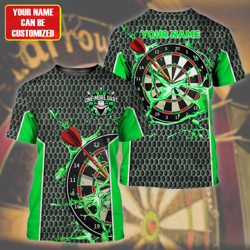 Personalized Name Green Darts Water All Over Printed Unisex Shirt Q210903