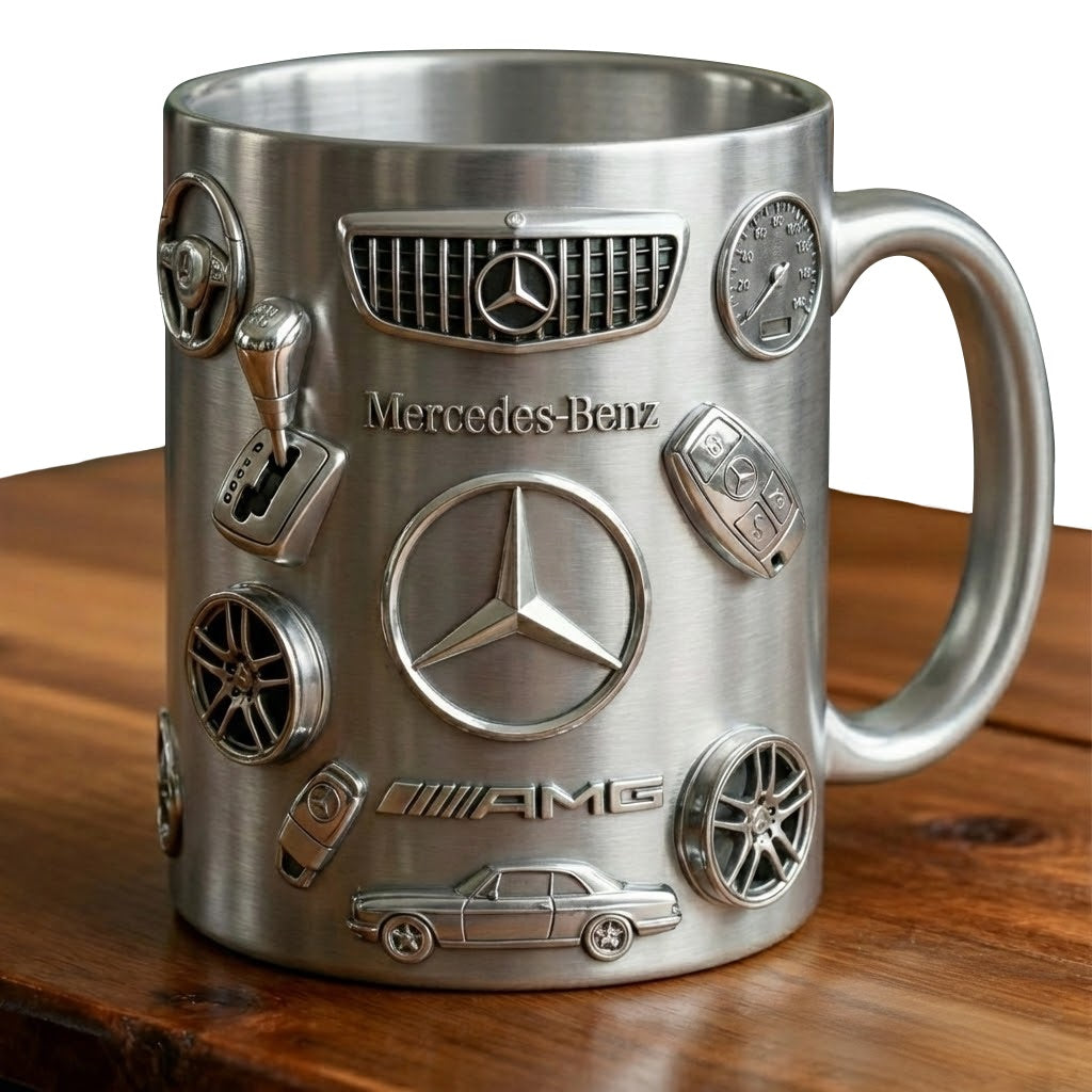 Personalized Merc AMG Accent Mug , Cream Mug Gifts , Holiday Gifts
