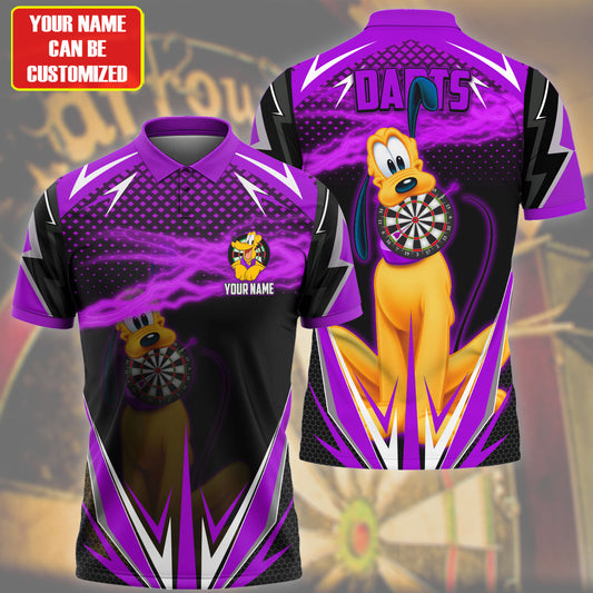 Personalized Name Pl Darts Purple Version All Over Printed Unisex Shirt Q230105