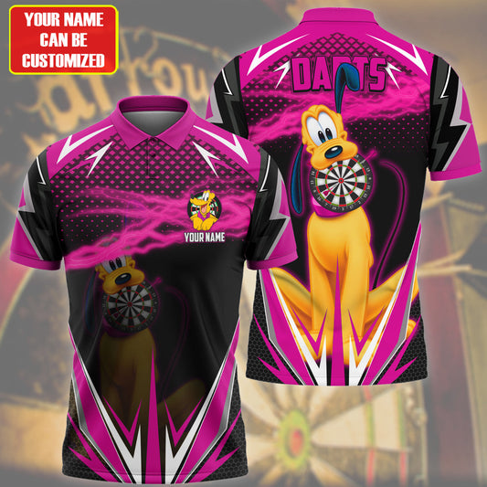 Personalized Name Pl Darts Pink Version All Over Printed Unisex Shirt Q230105