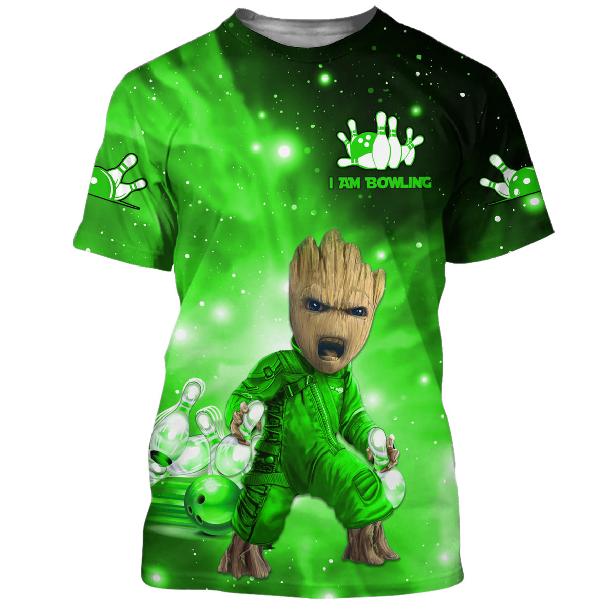 Personalized Name Green Gr Bowling All Over Printed Unisex Shirt Q230403