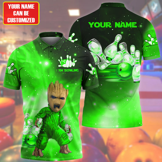 Personalized Name Green Gr Bowling All Over Printed Unisex Shirt Q230403