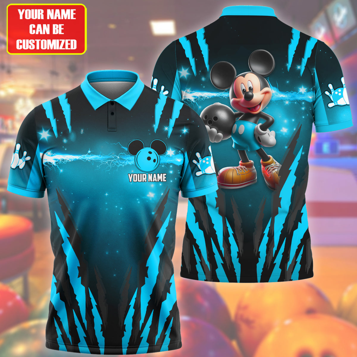 Personalized Name Mk Bowling Q4 Teal Version All Over Printed Unisex Shirt Q230405