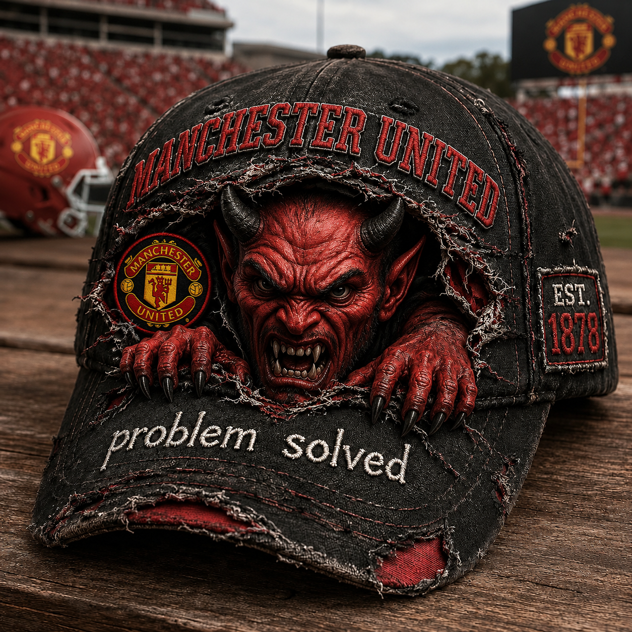 MU FC Red Devils Sport Denim Cap