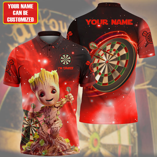 Personalized Name Baby Gr Darts Red Version All Over Printed Unisex Shirt Q240201