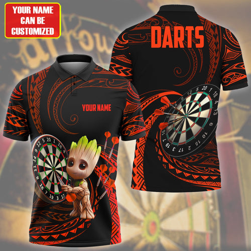 Personalized Name Gr Darts Tattoo Red Version All Over Printed Unisex Shirt Q240405