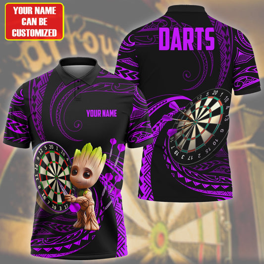 Personalized Name Gr Darts Tattoo Purple Version All Over Printed Unisex Shirt Q240405