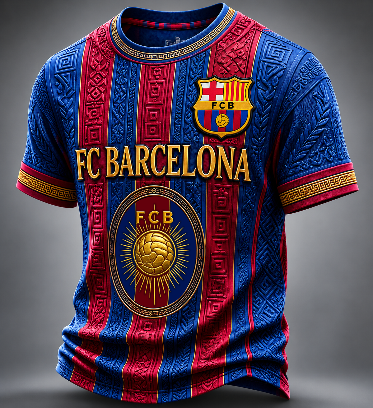 Personalized Barca FC Luxury Pattern Polo Shirt V2