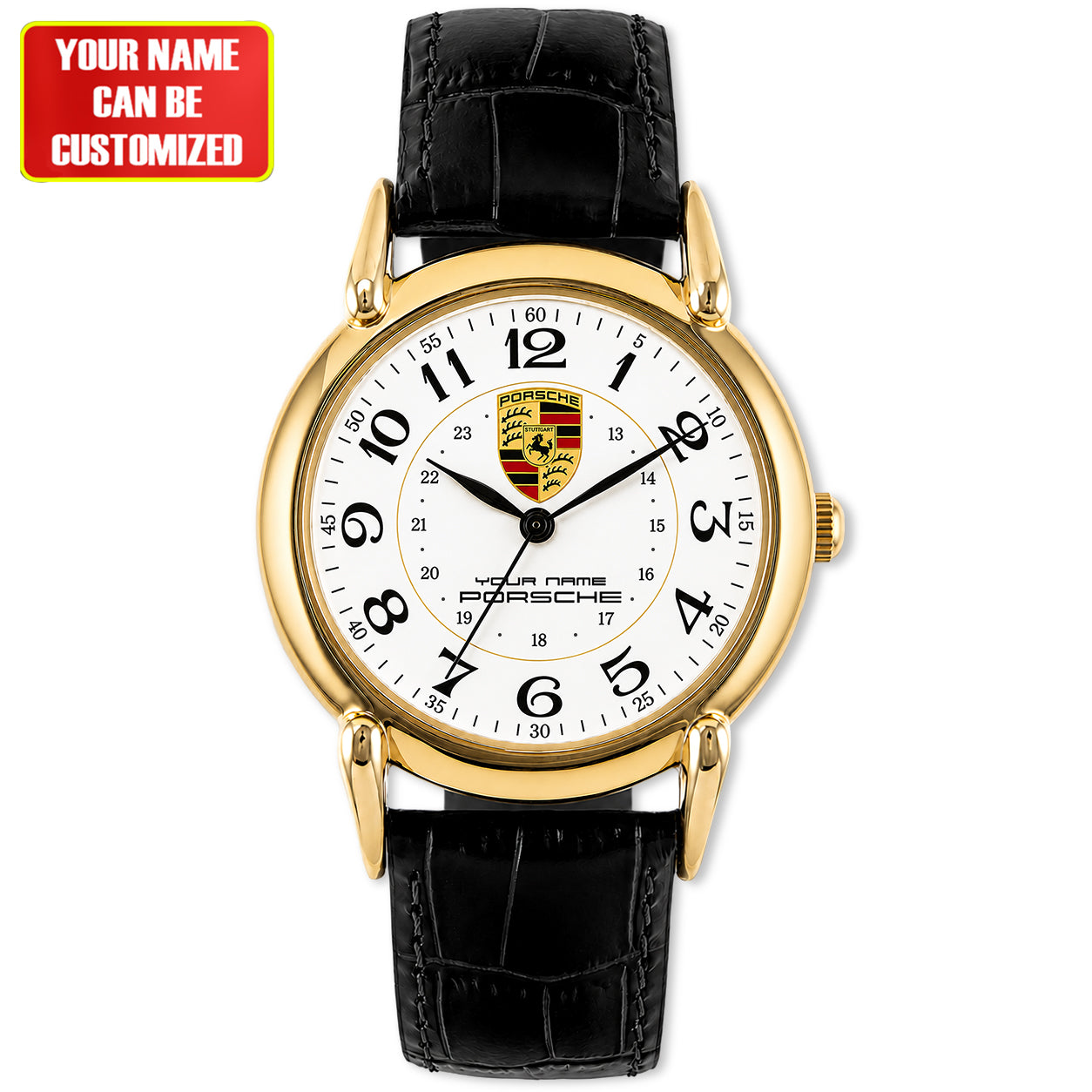 Personalized Pors Peugeot Leather Strap Watch