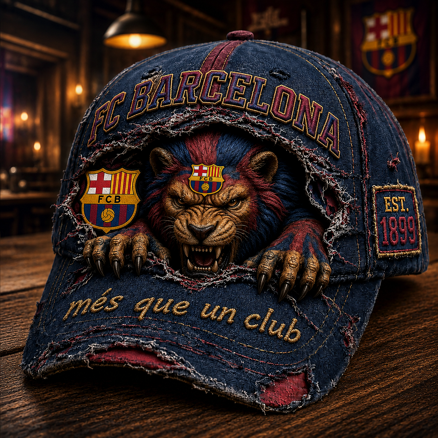 Barca FC CAT Sport Denim Cap