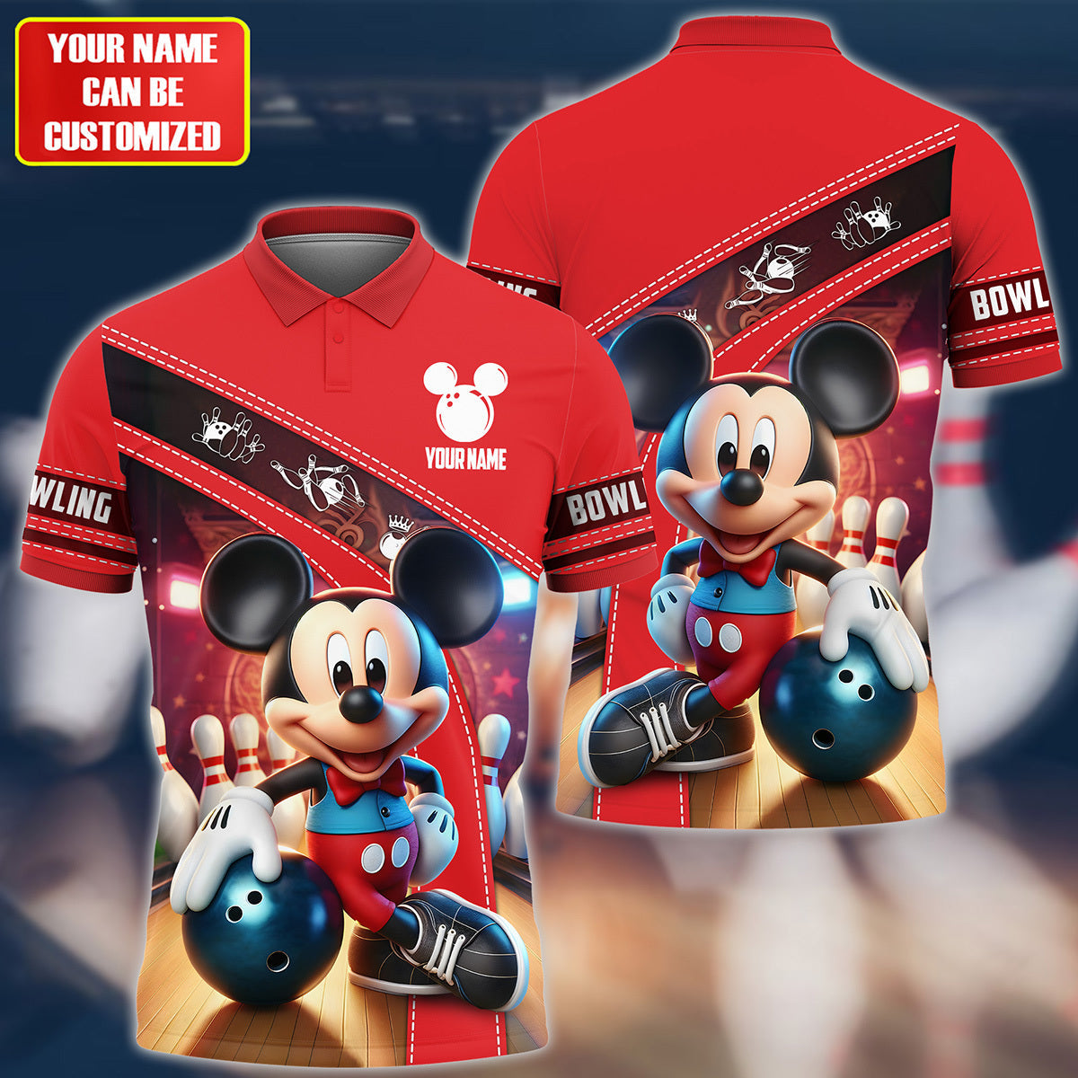 Personalized Name Mk Bowling Q5 All Over Printed Unisex Shirt Q250501