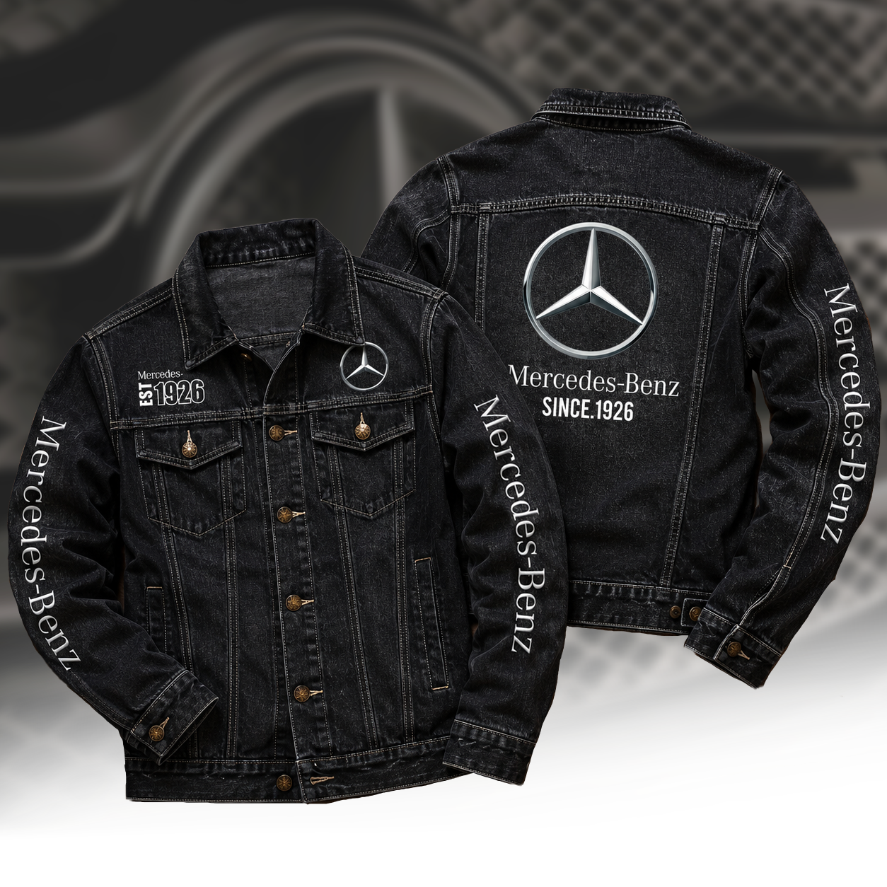 Personalized Merc EST 1926 Denim Casual Jacket , Cotton Jeans Jackets