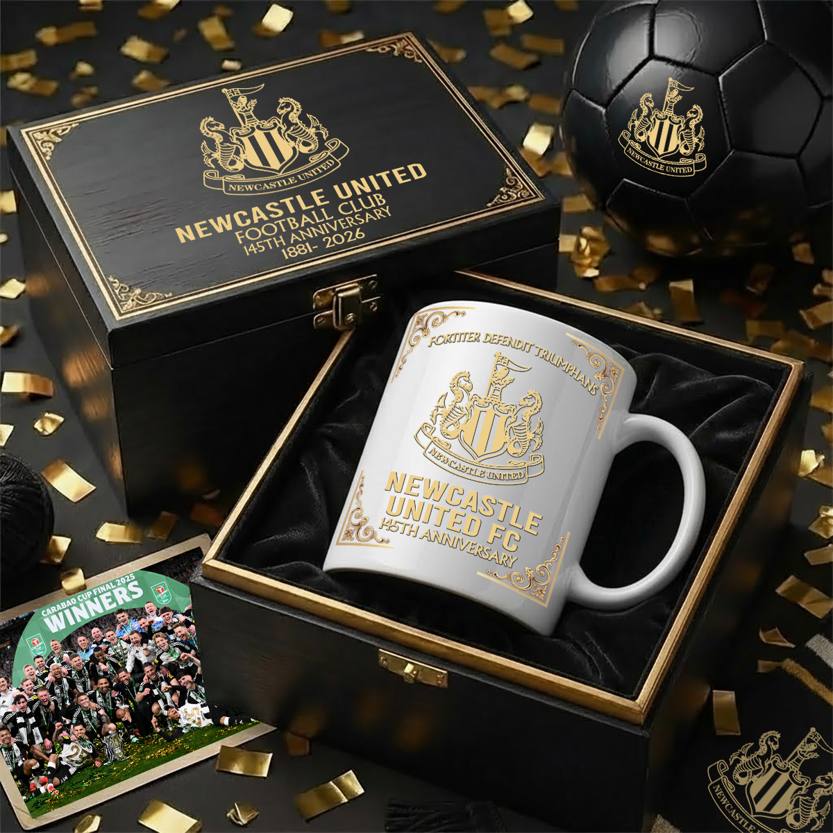 Newcastle FC Accent Mug , Cream Mug Gifts , Holiday Gifts