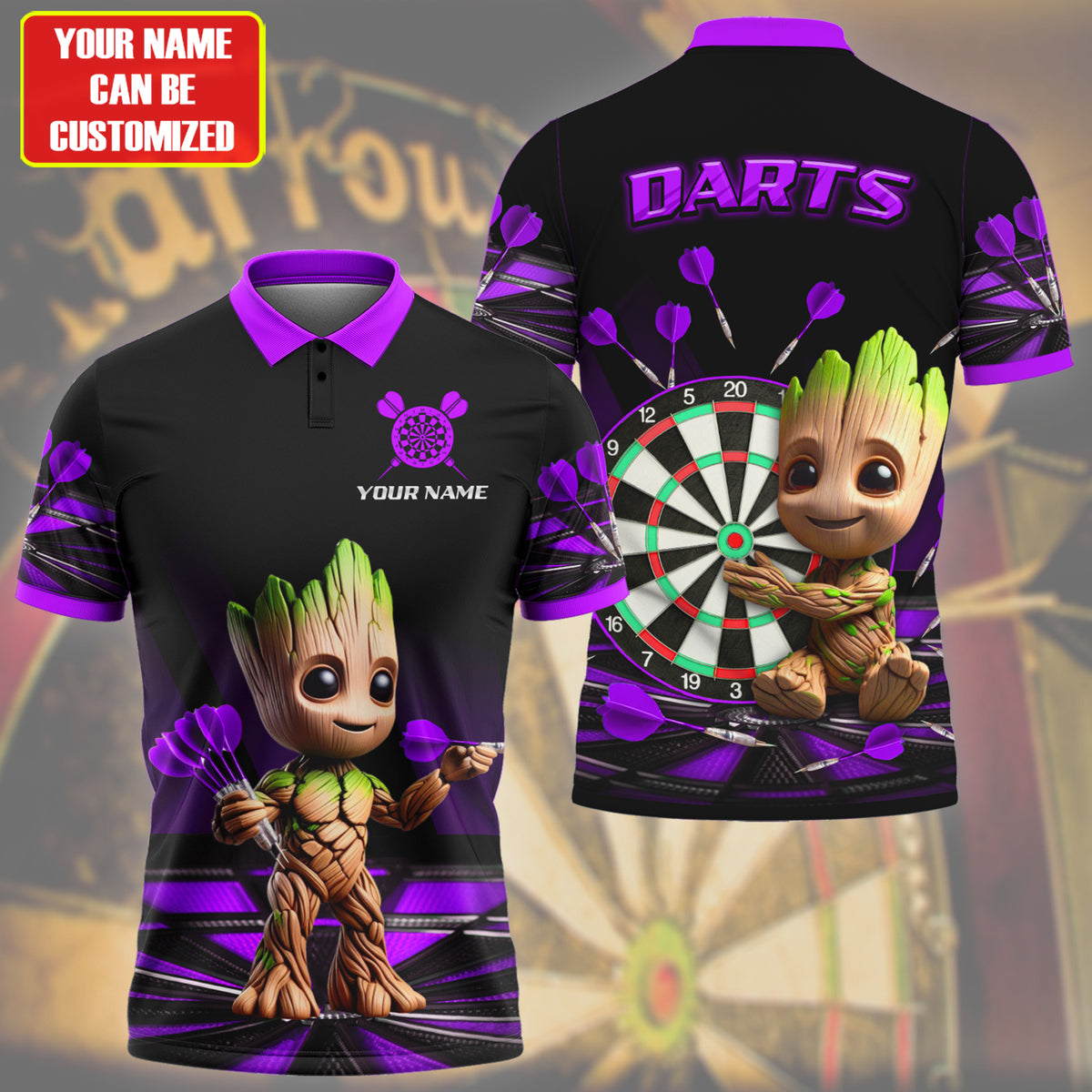 Personalized Name Gr Darts Q6 Purple Version All Over Printed Unisex Shirt Q260401