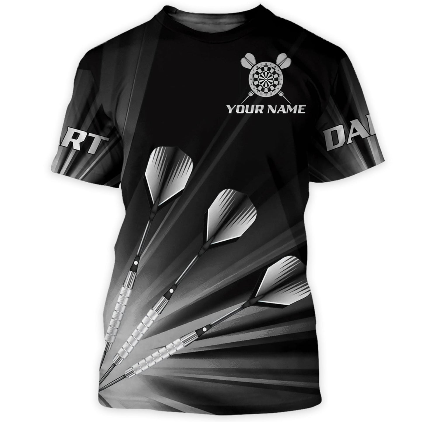 Personalized Name Black Darts All Over Printed Unisex Shirt Q260802