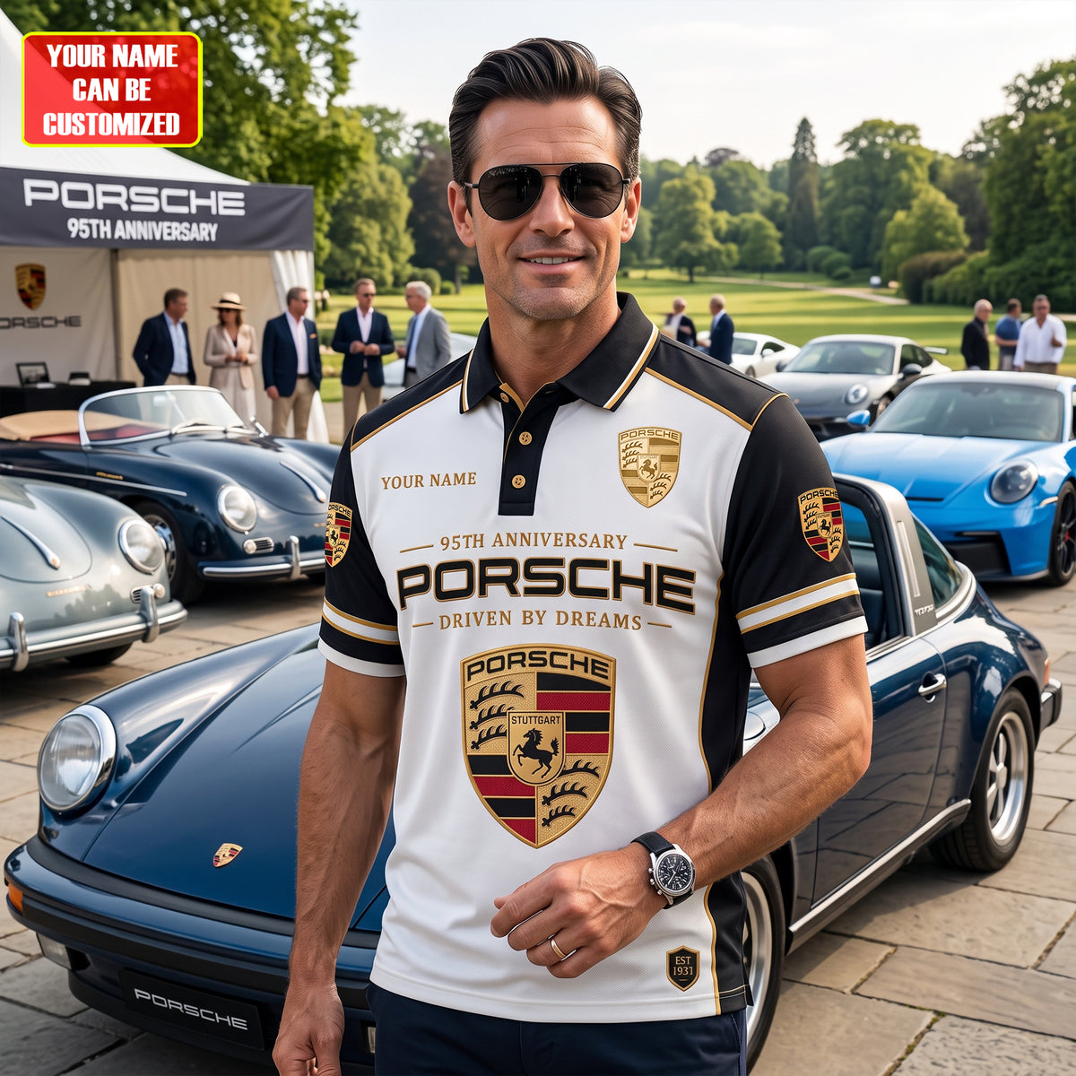 Personalized Pors 95TH Anniversary Luxury Premium Polo Shirt