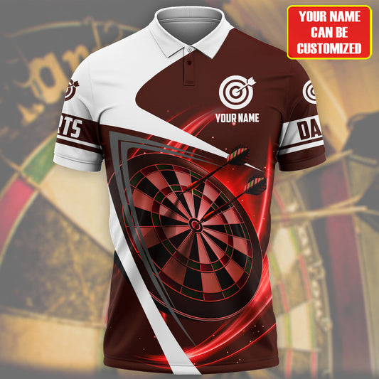Personalized Name Red Darts Player All Over Printed Unisex Shirt Q270302