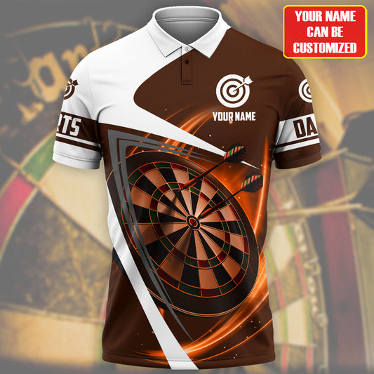 Personalized Name Orange Darts Player All Over Printed Unisex Shirt Q270302