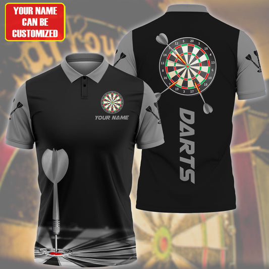 Personalized Name Darts Team Black Version All Over Printed Unisex Shirt Q270306