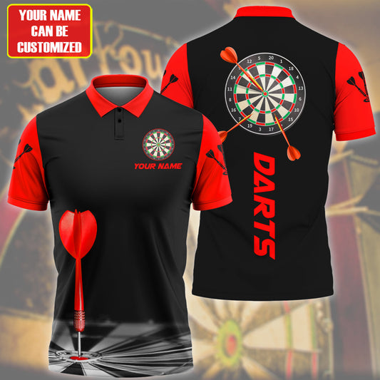 Personalized Name Darts Team Red Version All Over Printed Unisex Shirt Q270306