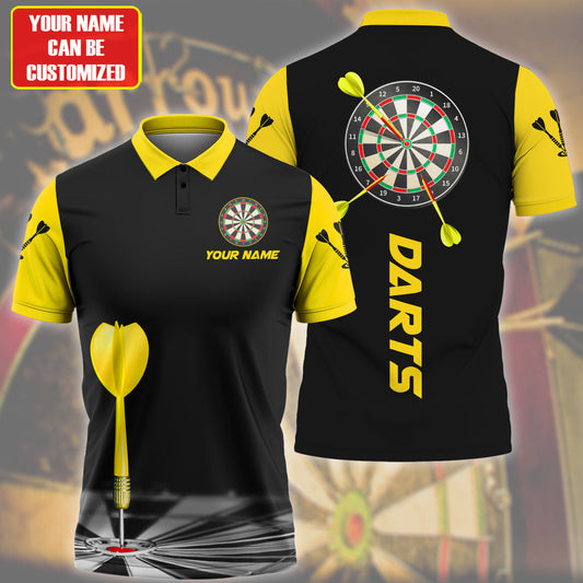 Personalized Name Darts Team Yellow Version All Over Printed Unisex Shirt Q270306