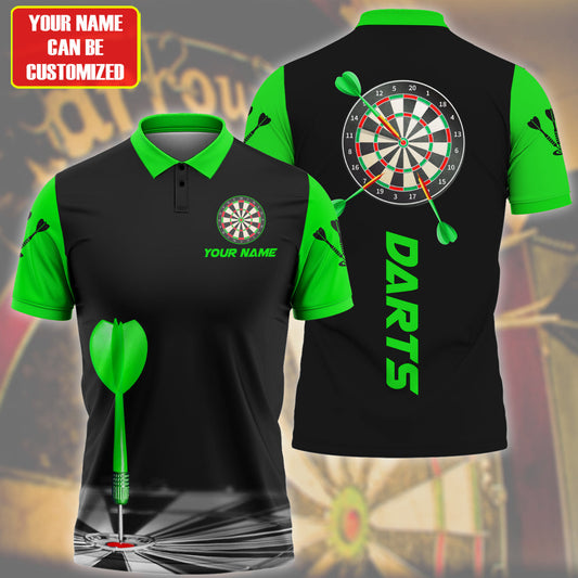 Personalized Name Darts Team Green Version All Over Printed Unisex Shirt Q270306