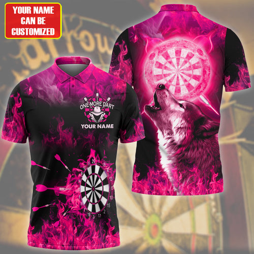 Personalized Name Wolf Darts Pink Version All Over Printed Unisex Shirt Q270609
