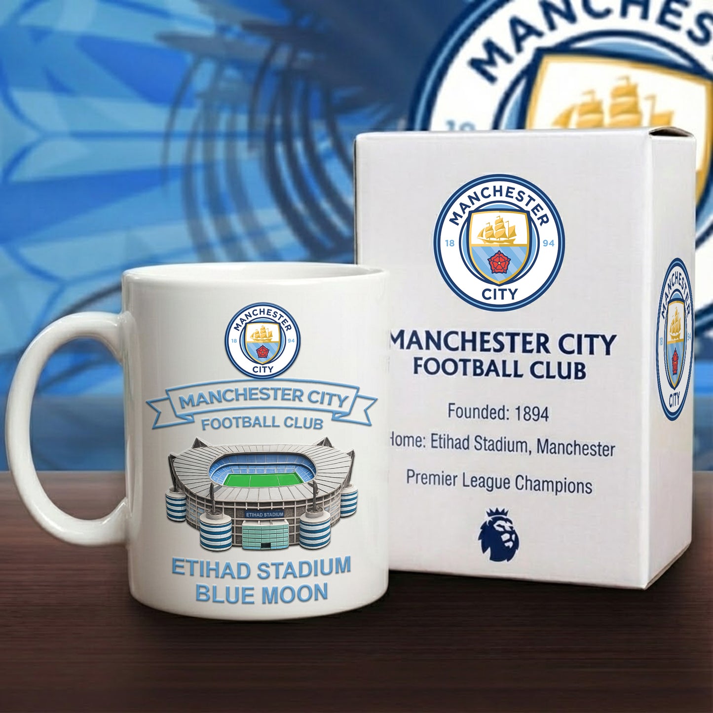 Man City Accent Mug , Cream Mug Gifts , Holiday Gifts