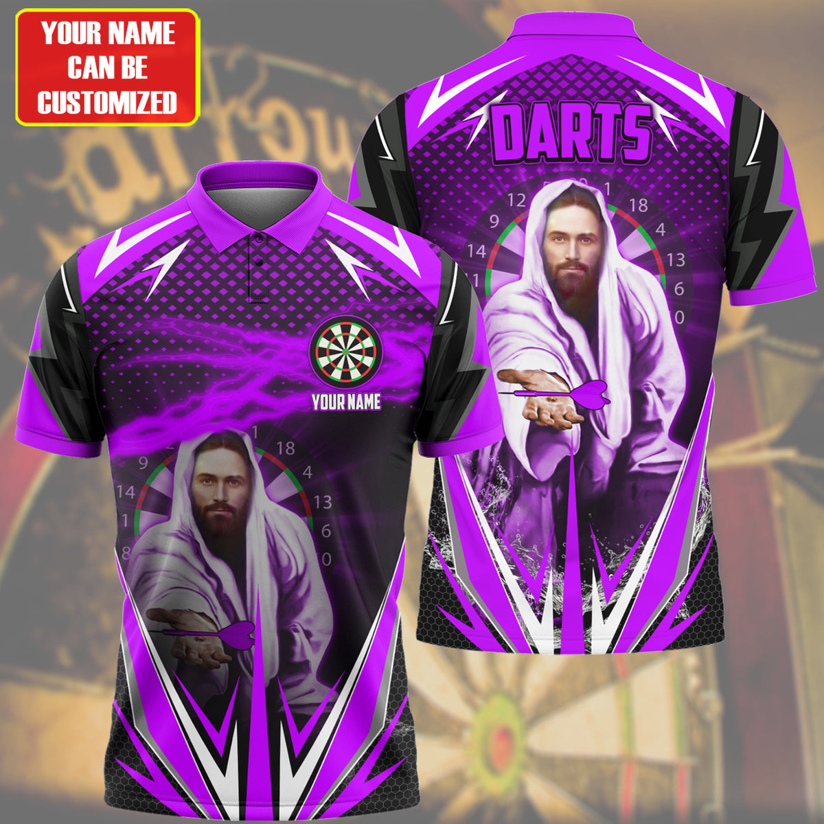 Personalized Name Jesus Darts Teal Version All Over Printed Unisex Shirt Q280210