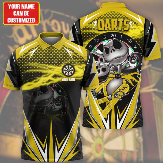 Personalized Name Js Darts Yellow Version All Over Printed Unisex Shirt Q280706