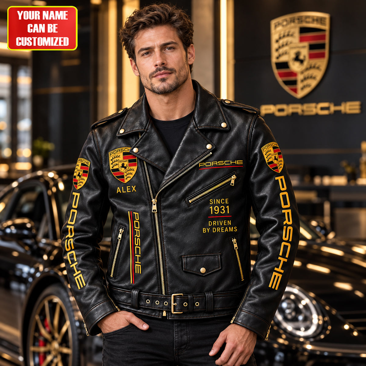 Pors Since 1931 Zipper Vintage Leather Jacket