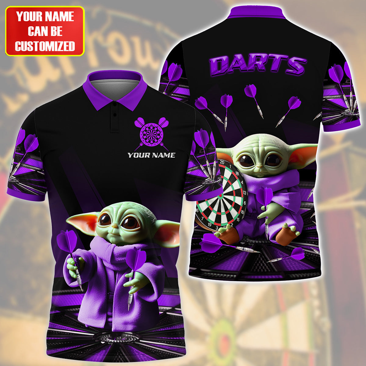 Personalized Name Yd Darts Q6 Purple Version All Over Printed Unisex Shirt Q290501