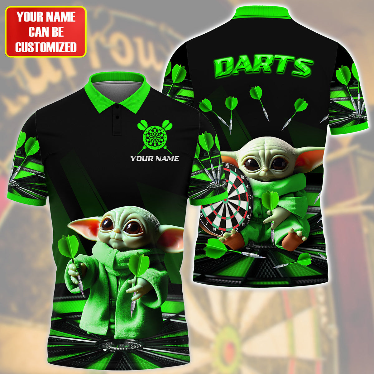 Personalized Name Yd Darts Q6 Green Version All Over Printed Unisex Shirt Q290501
