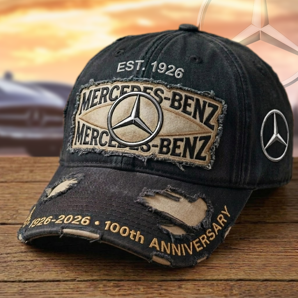 Merc Black 100th Anniversary Denim Classic Cap (1926-2026)