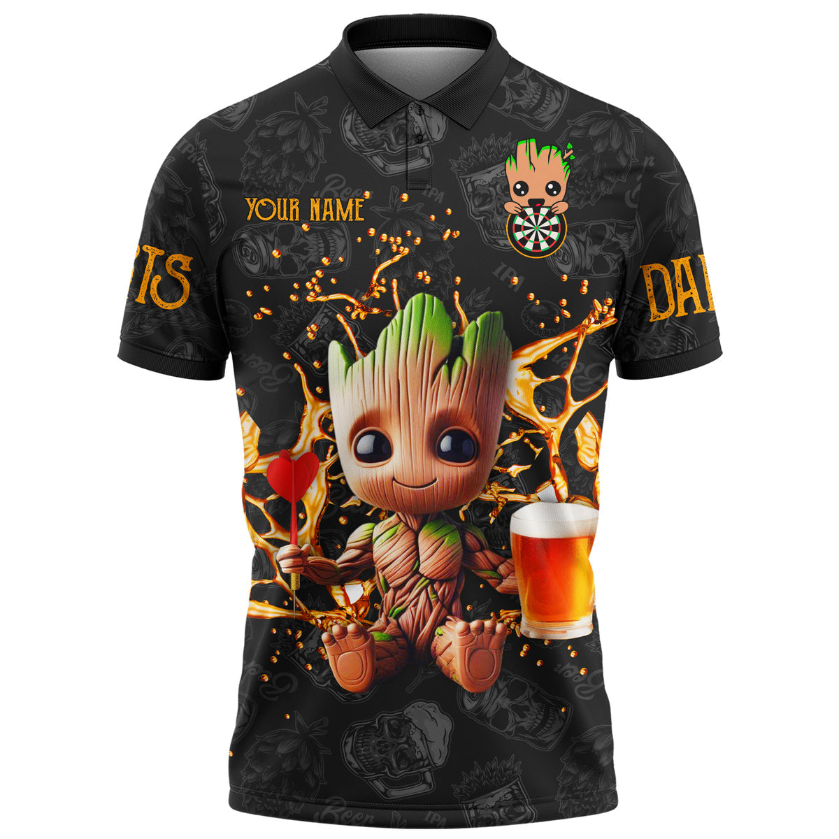 Personalized Name Gr Darts Beer All Over Printed Unisex Shirt Q310504