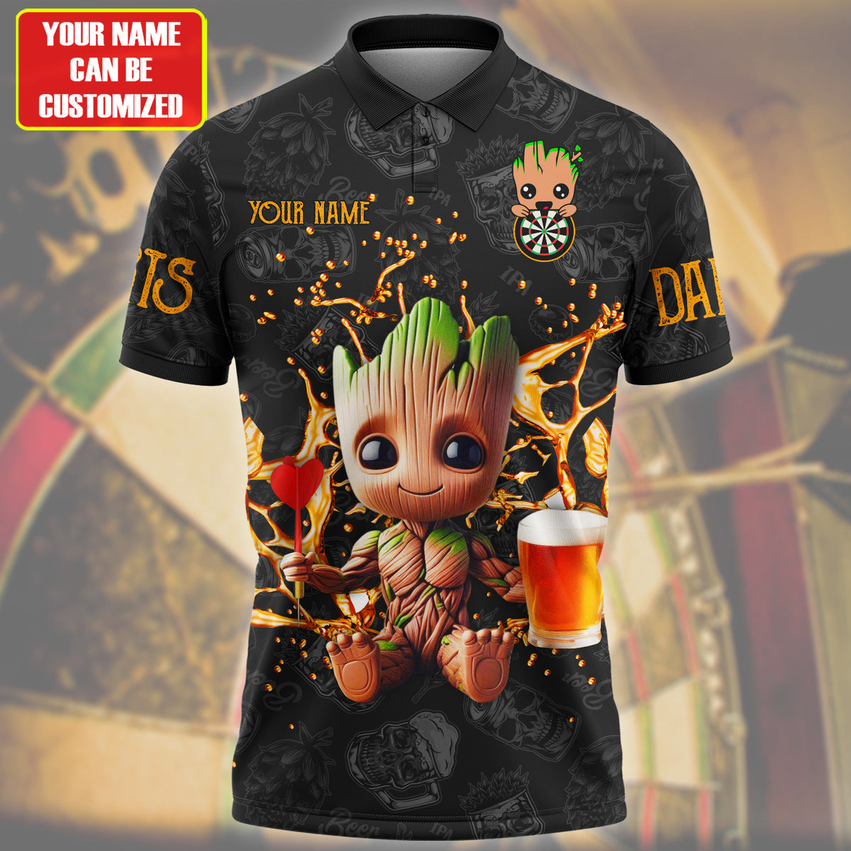 Personalized Name Gr Darts Beer All Over Printed Unisex Shirt Q310504