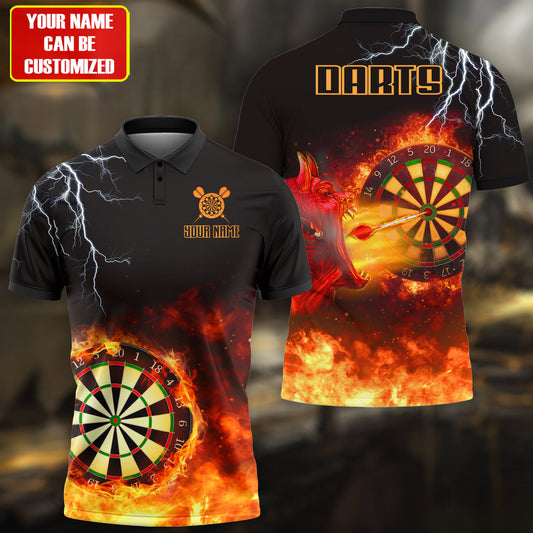 Personalized Name Devil Fire Darts All Over Printed Unisex Shirt Q310706