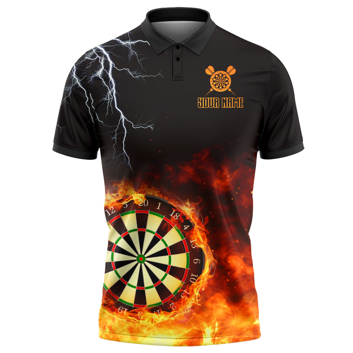 Personalized Name Devil Fire Darts All Over Printed Unisex Shirt Q310706