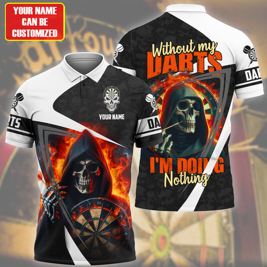 Personalized Name Skull Darts All Over Printed Unisex Shirt QB030406