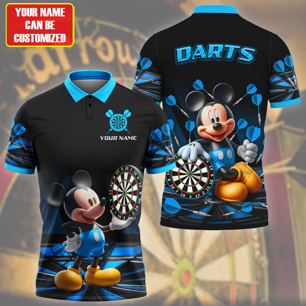 Personalized MK Darts Teal Version All Over Printed Unisex Shirt QB030604