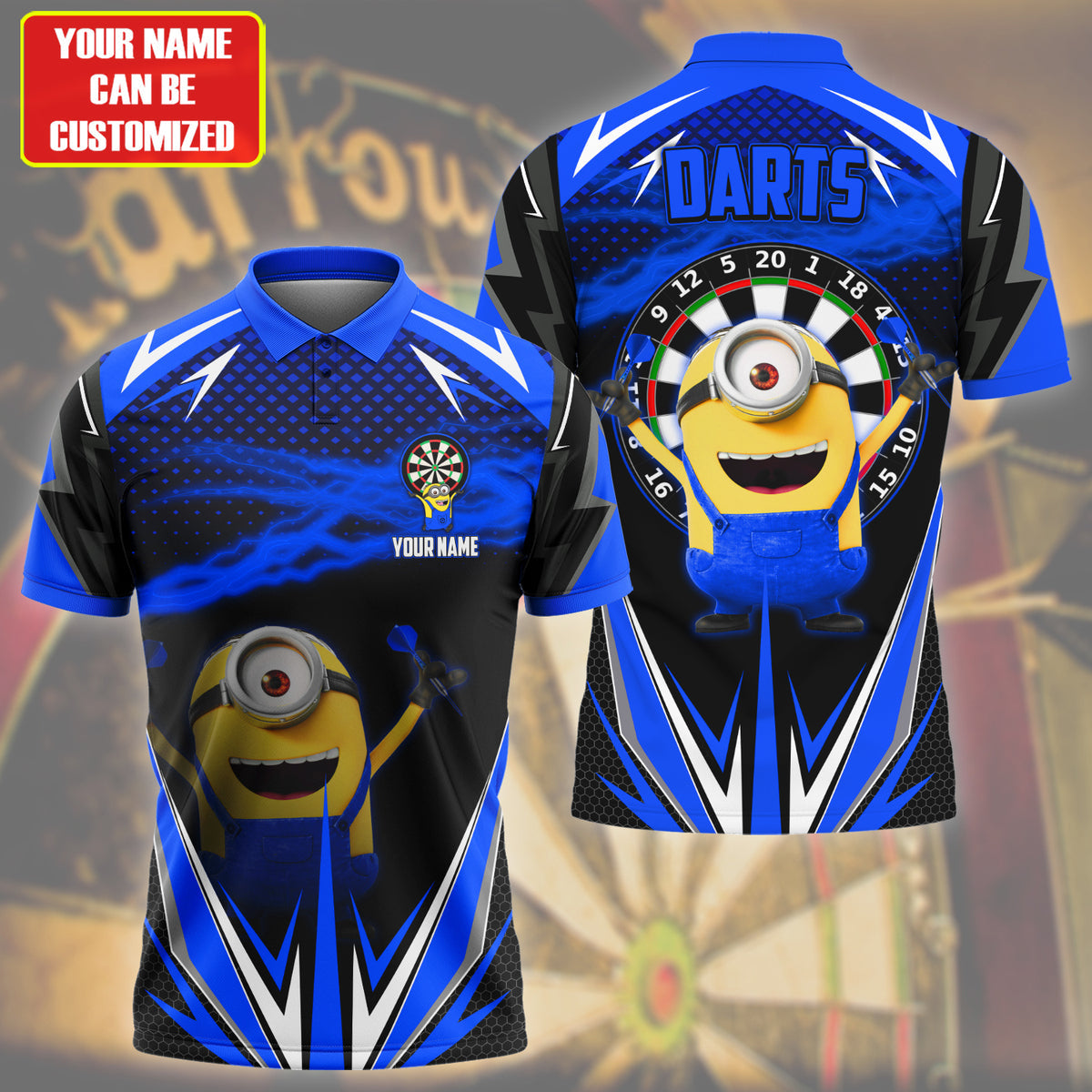 Personalized Name MN Darts Blue Version All Over Printed Unisex Shirt QB040405